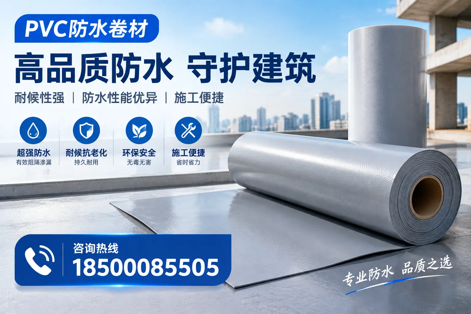 PVC防水卷材的防水效果评测，适合乐山的科学依据